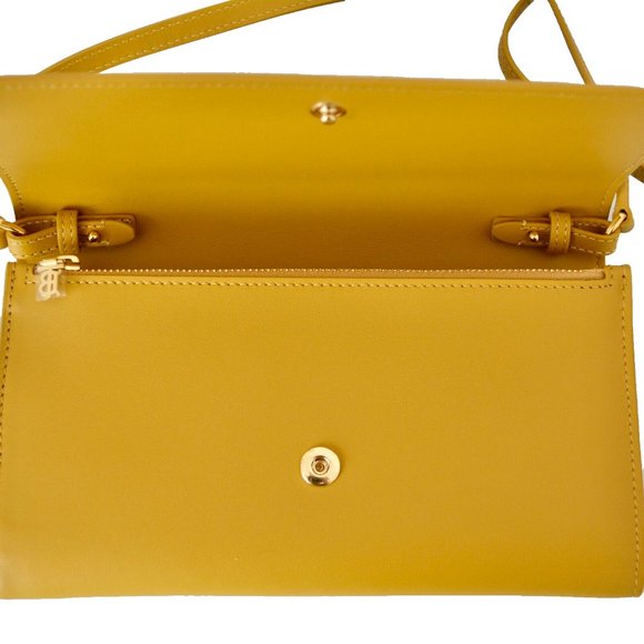 NWT BURBERRY HAZELMERE LEATHER PRINTED LOGO CROSSBODY WALLET BAG - Picture 3 of 10